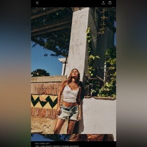 Zara TRF low waist ripped denim shorts